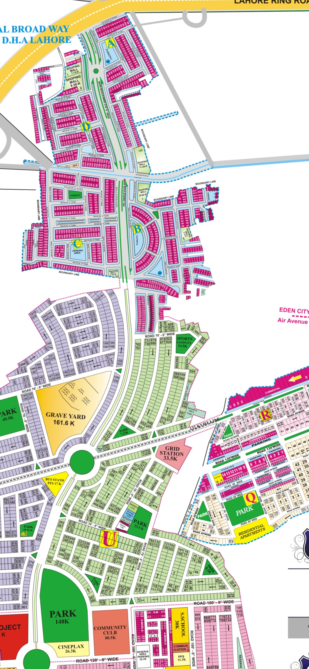 DHA phase 8 4 marla broadway commercial plot defence near airport